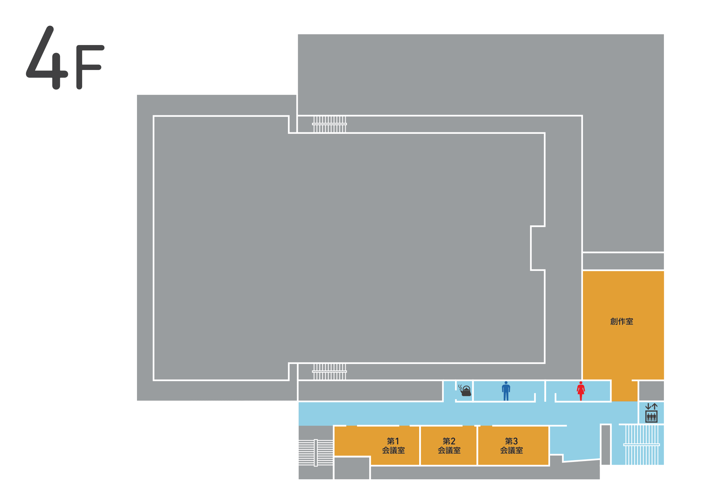 いちょうホール4階フロアマップ