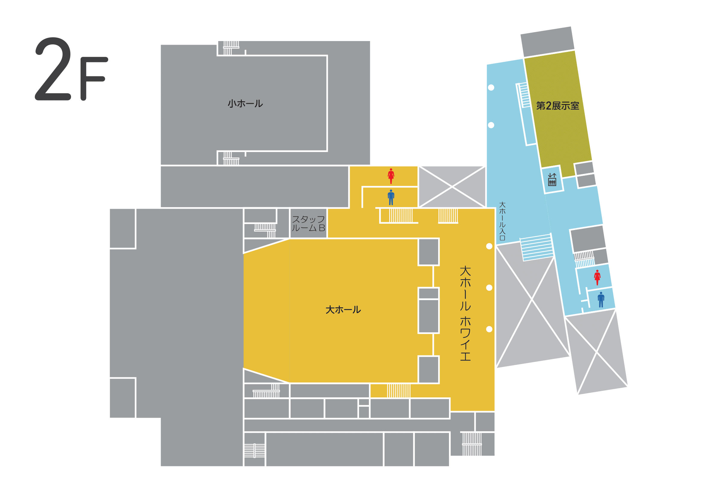 いちょうホール2階フロアマップ